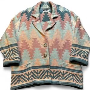 Silverado Women Vintage‎ 90s Tapestry Jacket Aztec Cowgirl boho USA large